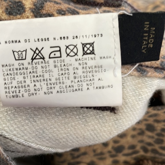 Just Cavalli wool cotton leopard print harem jean jogger drawstring cuff - Picture 13 of 13